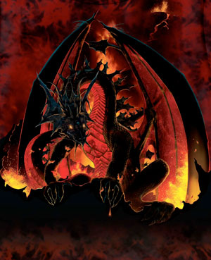(image for) Fireball Dragon T-Shirt - Click Image to Close
