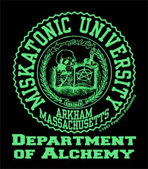 (image for) Miskatonic University Department of Alchemy T-Shirt 100% co