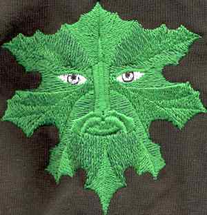 (image for) Embroidered Green Man Shirt