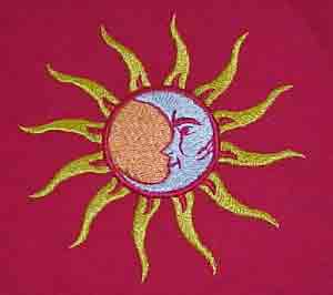 (image for) Embroidered Sun-Moon Shirt - Click Image to Close