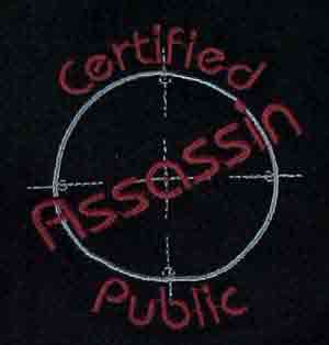 (image for) Embroidered Certified Public Assasin Polo Shirt - Click Image to Close