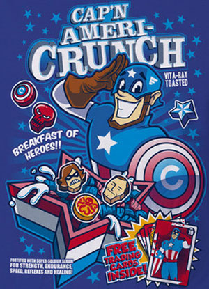 (image for) Captain Americrunch T-Shirt - Click Image to Close