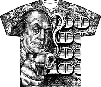 (image for) Ben Franklin Bust Shirt - Click Image to Close