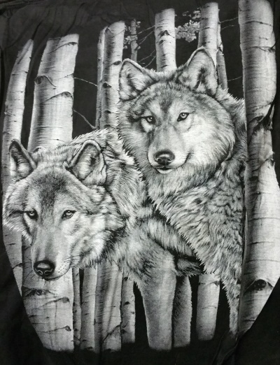 (image for) Two Wolves in Forest TShirt