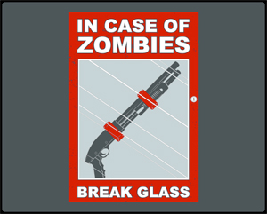 (image for) In Case of Zombies Break Glass T-Shirt