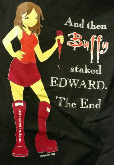 (image for) Buffy Staked Edward Cartoon T-Shirt