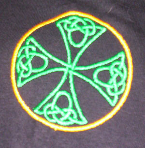 (image for) Celtic Cross Embroidered Polo - Click Image to Close