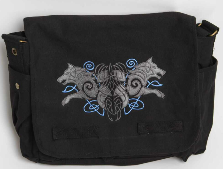 (image for) Celtic Knotwork Wolves Messenger Bag