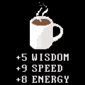 (image for) Coffee Plus Stats T-Shirt - Click Image to Close