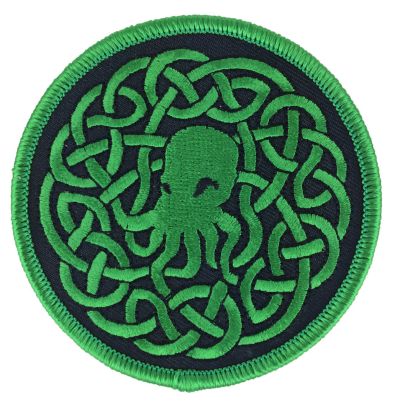 (image for) Cthulhu Knot Embroidered Patch Green