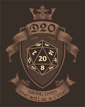 (image for) D20 Saving Lives One Roll at a Time Shirt - Click Image to Close