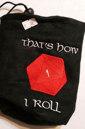 (image for) D1 How I Roll Dice Bag Red