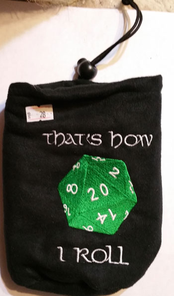 (image for) D20 How I Roll Dice Bag Green - Click Image to Close