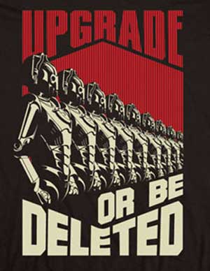 (image for) Upgrade or Be Deleted Dalek Dr Who Shirt