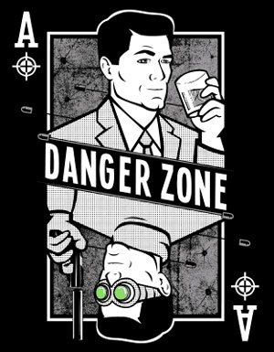 (image for) Danger Zone Archer Playing Card T-Shirt