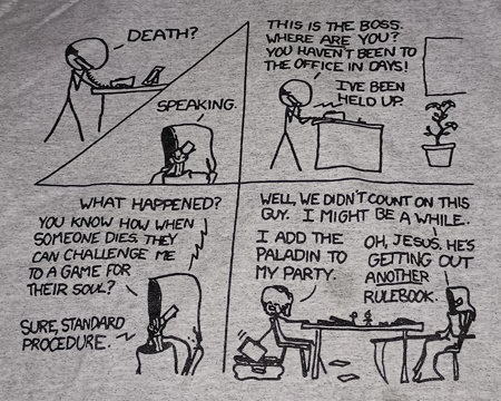 (image for) xkcd Death T-Shirt