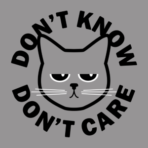 (image for) Don't Know Don't Care Cat T-Shirt