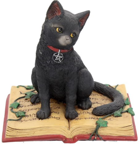 (image for) Eclipse Cat Spell Book Figurine Wiccan Witch Gothic Ornament