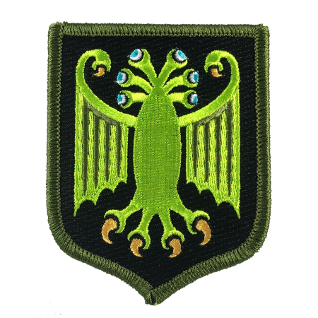 (image for) Elder Thing Heraldic Shield Emboidered Patch (Arkham Variant)