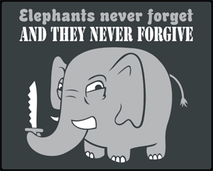 (image for) Elephants Never Forgive T-shirt