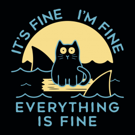 (image for) Everything is Fine (Cat Shark) T-Shirt