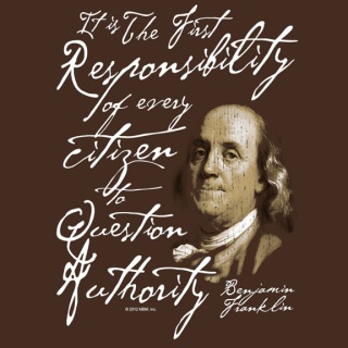 (image for) Question Authority Franklin T-Shirt