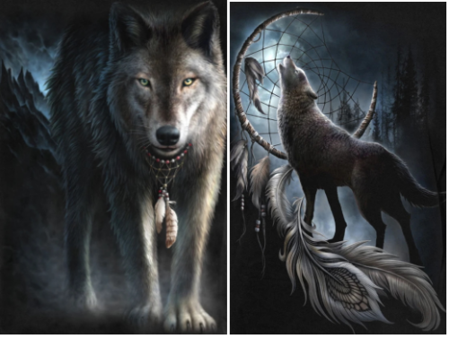 (image for) From Darkness Tribal Wolf T-Shirt