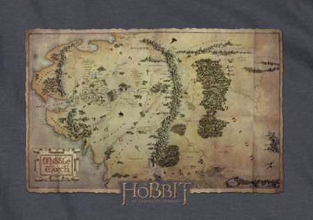 (image for) Hobbit Middle Earth Map T-Shirt