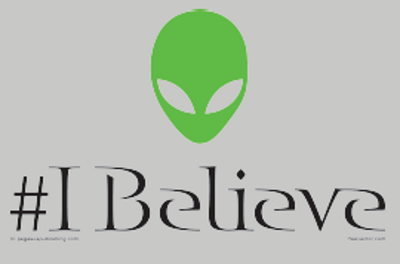 (image for) I Believe [Green Alien Head] T-Shirt