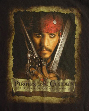 (image for) Captain Jack Sparrow Babydoll Shirt