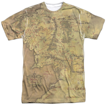 (image for) Middle Earth Map Sublimated LOTR T-Shirt
