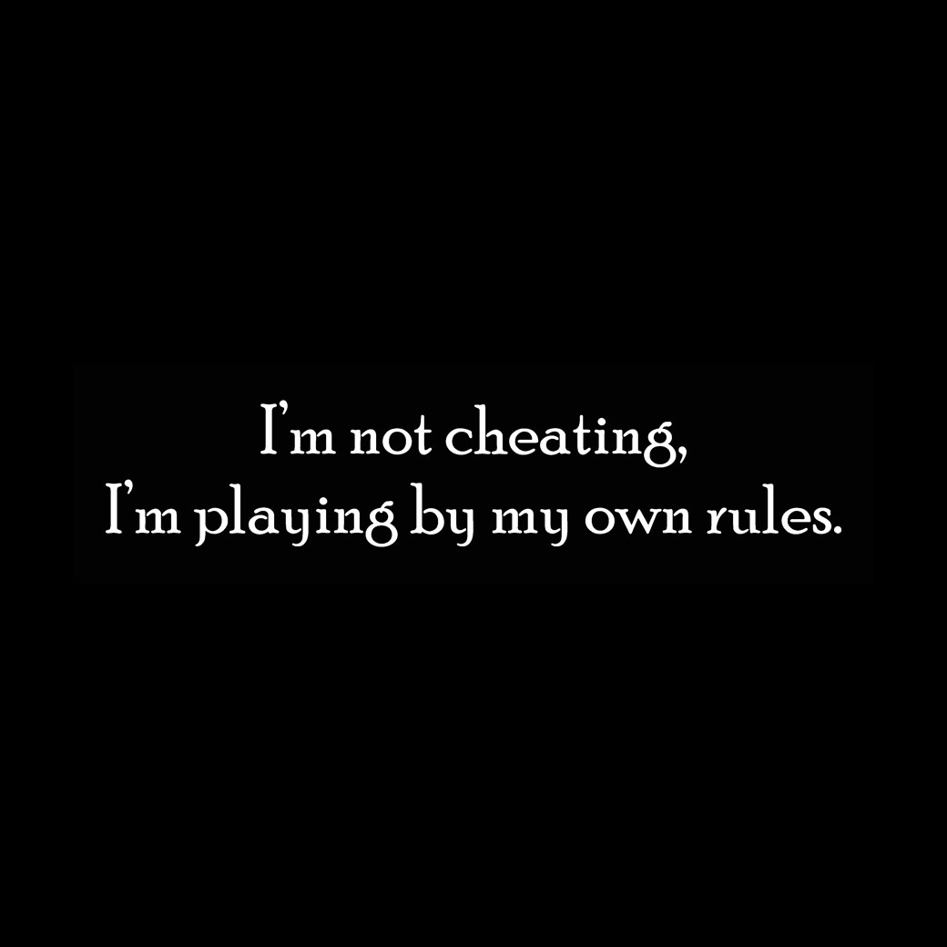 (image for) Not Cheating Shirt - Click Image to Close