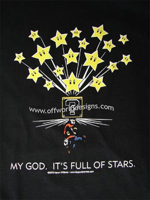 (image for) Full of Stars Mario Shirt 100% cotton. - Click Image to Close