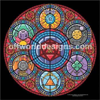 (image for) Stained Glass Dice T-Shirt
