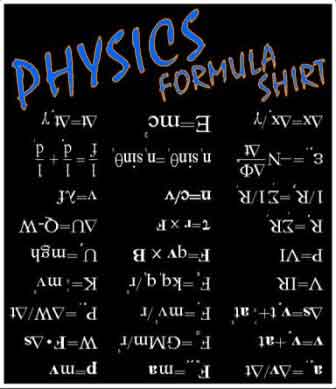 (image for) Physics Formulas Shirt