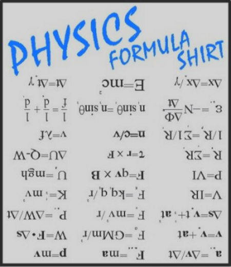 (image for) Physics Formulas Shirt (Grey)
