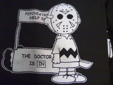 (image for) Psychiatric Help Charlie Brown/Jason Mashup T-Shirt