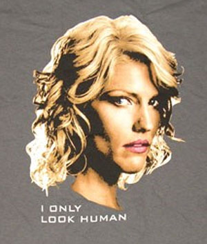 (image for) Battlestar Galactica Only Look Human Shirt - Click Image to Close