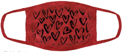 (image for) Sketchy Hearts FaceMask
