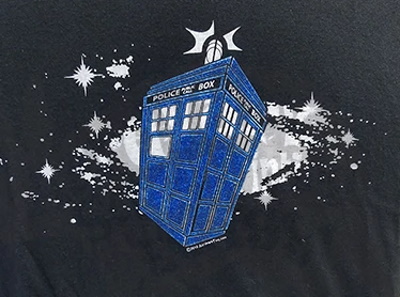 (image for) Whovian Space Police Box T-Shirt