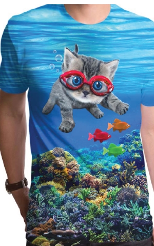 (image for) Swimming Kitty T-Shirt