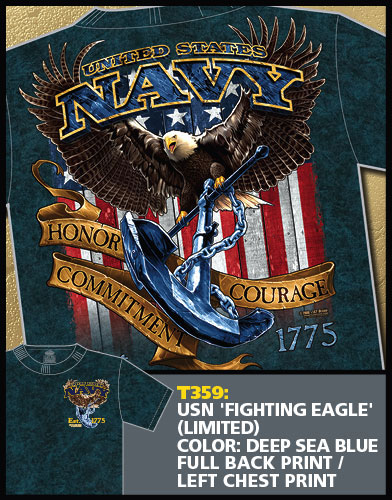 (image for) Navy Fighting Eagle Shirt