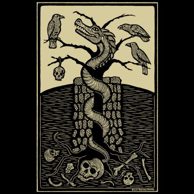 (image for) Wyrm Woodcut T-Shirt