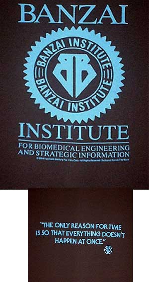 (image for) Banzai Institute Shirt - Click Image to Close