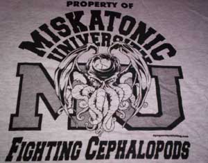 (image for) Miskatonic University Fighting Cephalopods T-Shirt 100% co - Click Image to Close