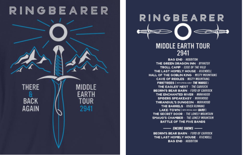 (image for) Ringbearer Middle Earth Tour Concert Style T-Shirt