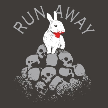 (image for) Run Away Killer Rabbit T-Shirt - Click Image to Close