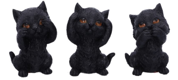 (image for) Three Wise Kitties Figures