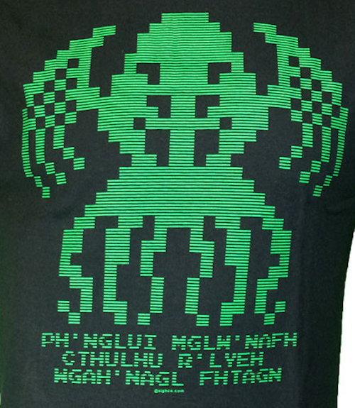 (image for) 8 Bit Cthulhu T-Shirt - Click Image to Close