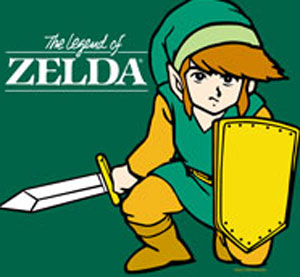 (image for) Zelda - Kneeling with Sword Shirt - Click Image to Close